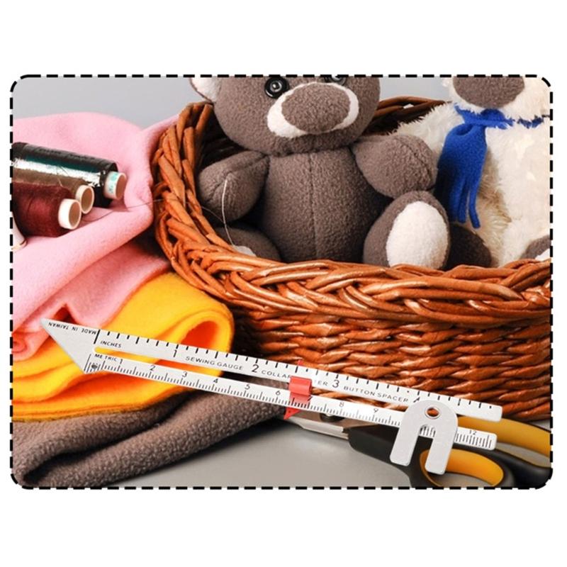 Металлические раздвижные измерители Швейная линейка Измерительный инструмент Измерительные швейные измерители Линейка для квилтинга ткани для рукоделия