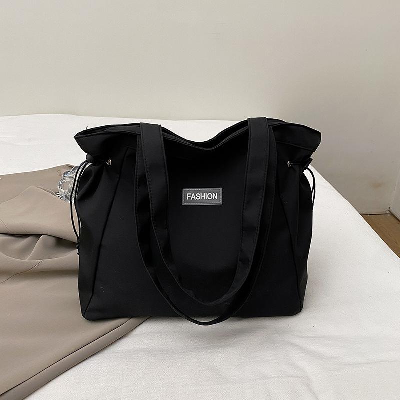 Summer New Simple Casual Cloth Bag Single Shoulder Fashion Lightweight Portable Tote Bag Commuting Class Armpit Bag