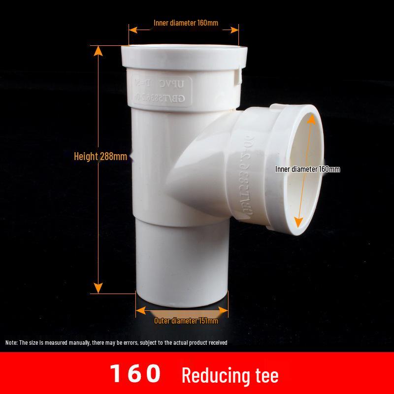 PVC Drainage Reducing Unequal Tee with Inspection and Socket Spigot