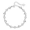 Bracelet for April Power Pure Silver Cubic Popular [Silver Thunder] Women, Birthstone, Stone, Beads, Allergy-Free, High-Grade Zirconia, Amulet,