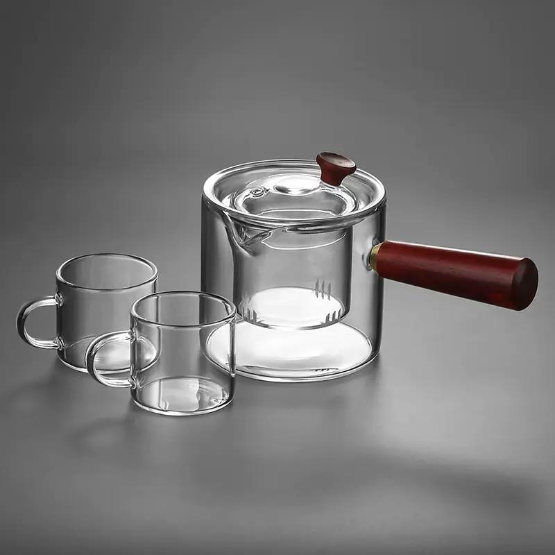 Чайник из высокотемпературного стекла с высоким содержанием кремния и бора Чайник для домашней кухни Можно нагревать Чайный сервиз для приготовления чая на плите