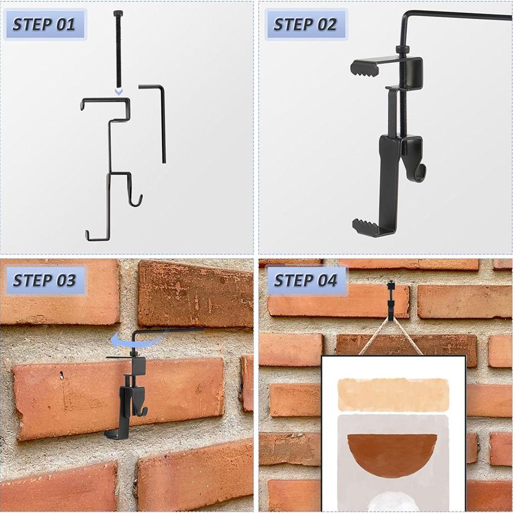 Adjustable Brick Hook Clips Heavy Duty Brick Hooks Clamp Accessories Brick Wall Clips