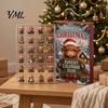 Kids Christmas Countdown Toy 2026 Highland Cow Advent Calendar, 24-Day Acrylic Ornament Set with Surprise Gift Boxes Mini Figures, Tree Hanging Decor,