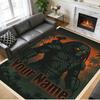 Crystal Velvet Rug Custom Name Text, Soft Non Slip Floor Mat Home DecorPredator