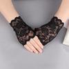 Летние женские солнцезащитные перчатки, сексуальные женские вечерние нарядные кружевные перчатки без пальцев
