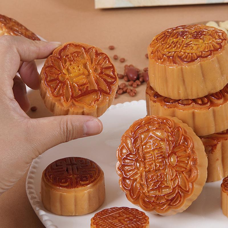 Red Bean Mooncake Simulation Toy - Children's Role-Play & Mid-Autumn Festival Decoration