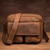 The New Little Boy Bag Crazy Horse Leather Messenger Bag Leather Retro Casual Messenger Bag First Layer Leather Shoulder Bag
