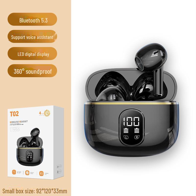 Bluetooth 5.3 Macaron TWS True Wireless Stereo Not In-Ear Headphones with Battery Display Charging Case