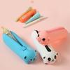 1 шт. силиконовый пенал милый поросенок панда тигр мягкий контейнер для ручек креативный держатель линейки канцелярская коробка детские подарки сумка