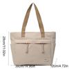 Japanese Style Simple Handbag Multi Pocket Shoulder Bag Simple Canvas Tote Bag  Shopping