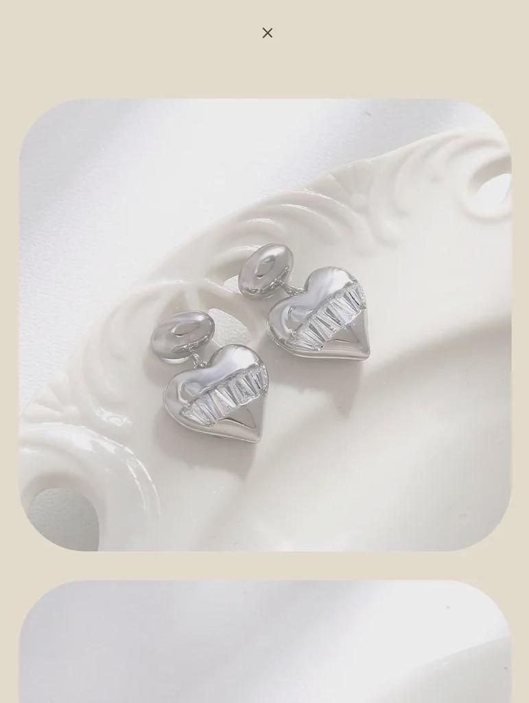 Элегантные серьги из серебра 925 пробы с цирконием и холодным металлом: Модный летний аксессуар класса люкс