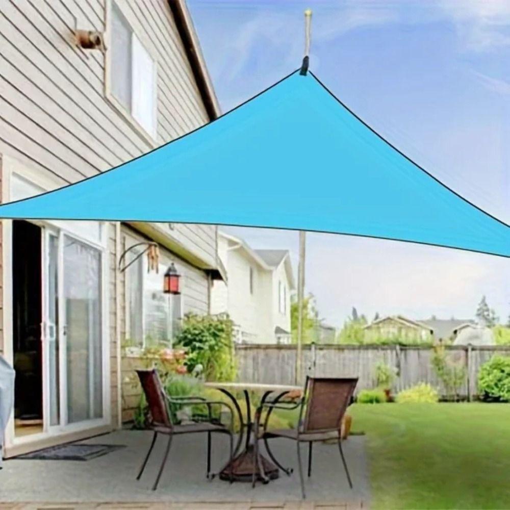 With Ropes Waterproof Sun Shelter Triangle Shade Sail Adjustable Awning Shade Cloth  Backyard