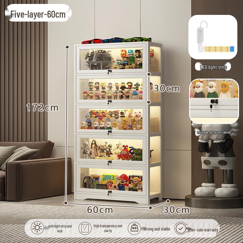 Акриловая стеклянная витрина с замком для игрушек и призов