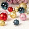 42Pcs 3/4/5cm Christmas Balls Set Glitter Surface Various Pattern Christmas Balls Shatterproof Home Reusable