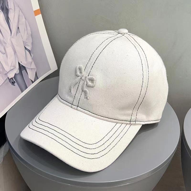 2024 Женская бейсболка с корейской 3D вышивкой: Повседневный дизайн солнцезащитного козырька Duckbill для более стройного образа