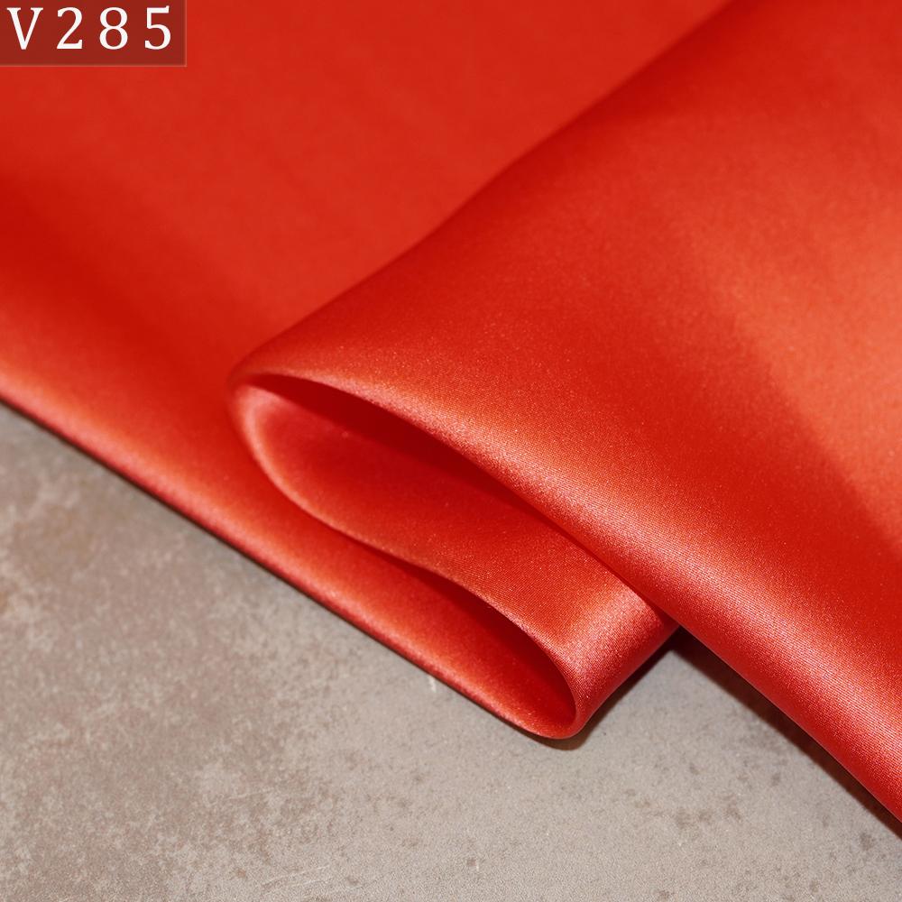 HYSK Natural Genuine Pure 100% Silk Crepe Satin Fabric Silk China Duchess Plain Brown by Meter for Dress Bedding Wedding