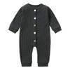 Одежда для маленьких мальчиков и девочек, комбинезон с длинными рукавами для малышей, весенний однотонный комбинезон в полоску в полоску, От 0 до 12 месяцев