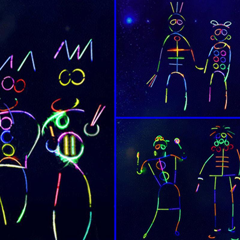 Многоцветная подсветка, светящиеся в темноте палочки, светящиеся игрушки, светящиеся палочки, подарочная упаковка для вечеринки, для домашних развлечений