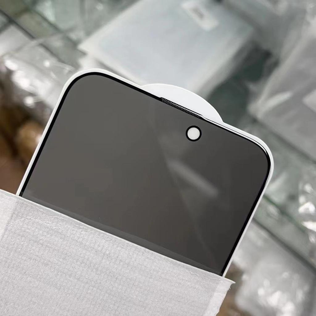 Пленка для iPhone 16 Pro Max/14/13/15 Silk Screen Anti Peeping с основой и закаленным слоем