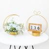 Hoop Wreath Centerpiece Candle Holder Centerpiece Wrought Iron Flower Arranging Basket Floral Art Packing Box Flower Hoop Wreath Gold Tealight Holder