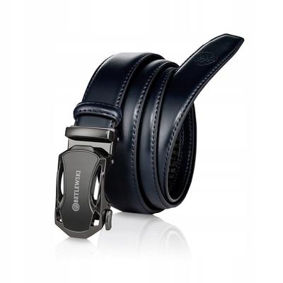 C30-CA NAVY BLUE 110 ELITE Men' Leather Belt + CERTIFICATE