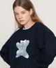 GRAVER [Unisex] Big Cloud Bear Smile Sweatshirt_Navy