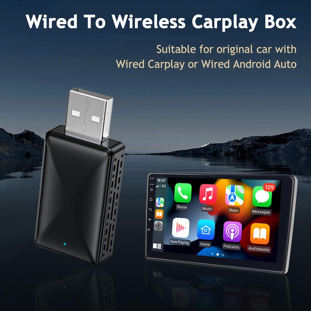 2 в 1 беспроводной Carplay и беспроводной адаптер Android Auto Mini Car Ai Box BT 5.0 проводной для беспроводного Carplay Android Auto адаптер