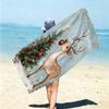 1Pc Christmas Night Fantasy Beach Towel Microfiber Beach Towel Thin Absorbent For Beach Swimming Yoga Bath Sports
