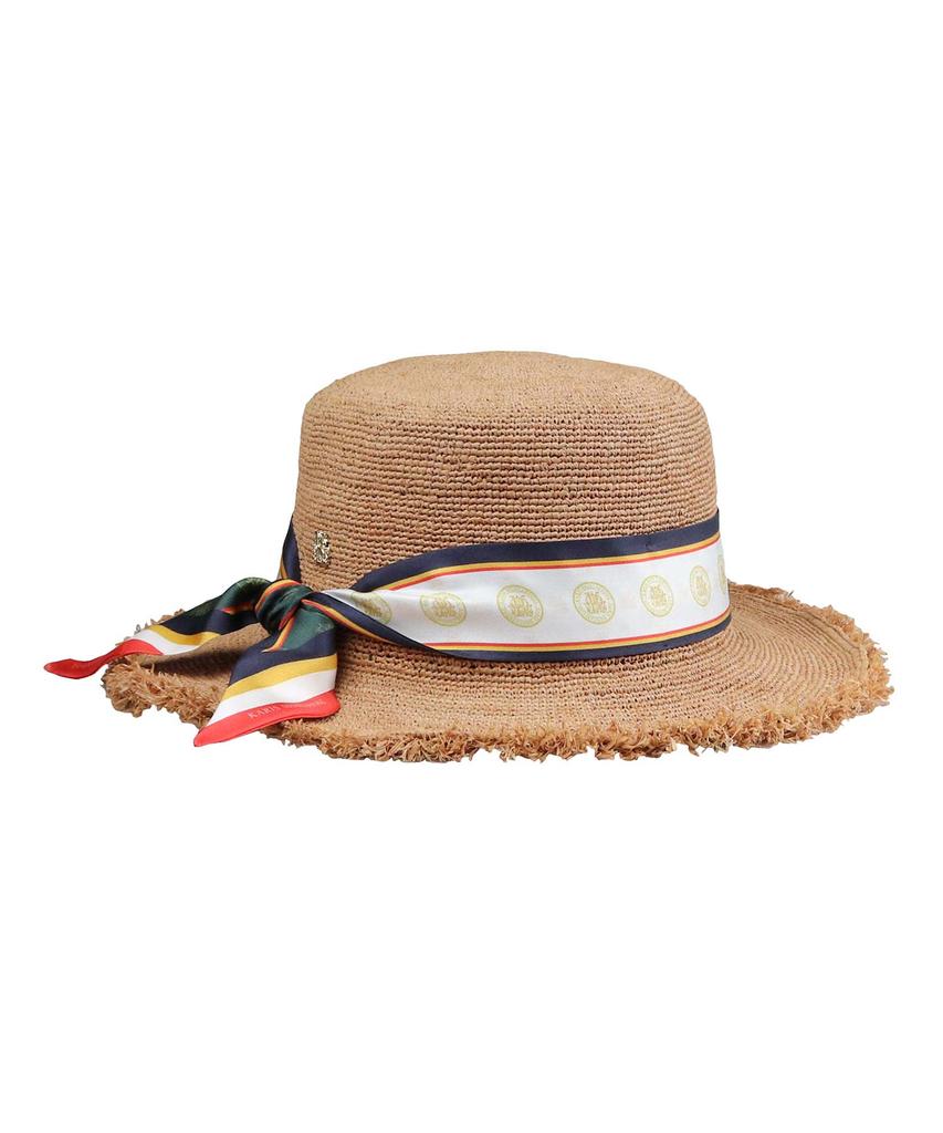 Kaliseumontapone Ailish Raffia Twilly Boater Hat Straw Hat