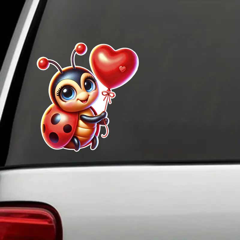 Cute Ladybug Car Sticker Waterproof Vinyl Decal on Bumper Rear Window Laptop Self-adhesive Decal For Car Accessories TM231