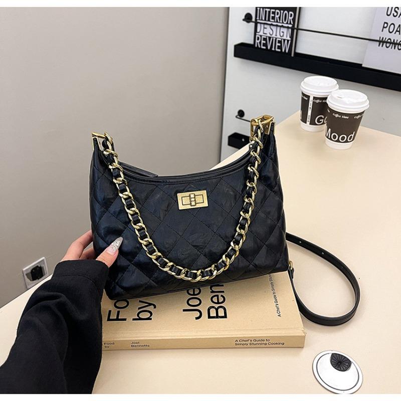 Сумка-цепочка ромбовидной формы женская большой вместимости новая осенне-зимняя модная нишевого дизайна сумка-мессенджер для поездок на работу, сумка-пельмень