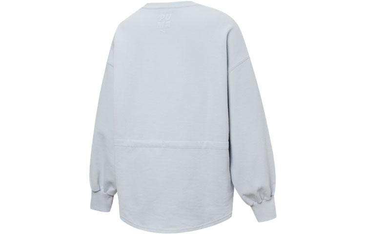 PUMA Sweatshirts Women's Blue Crew Neck Moderate Regular 536095-21