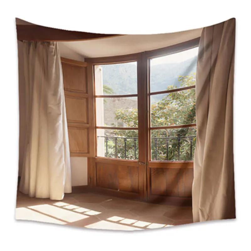 Гобелен для гостиной, фоновая роспись, пляжный коврик, украшение для дома, простой и свежий персонаж, настенный