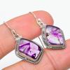 Серьги из чистого серебра 925 пробы с натуральным бразильским аметистом 1,75 дюйма G0g96