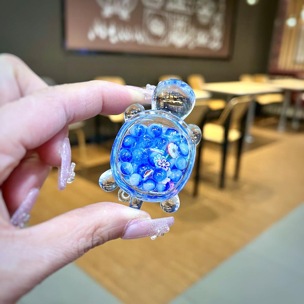 Diy Creative Table Toy Gift with Luminous Sand, Dazzling and Sparkling Turtle Ornaments