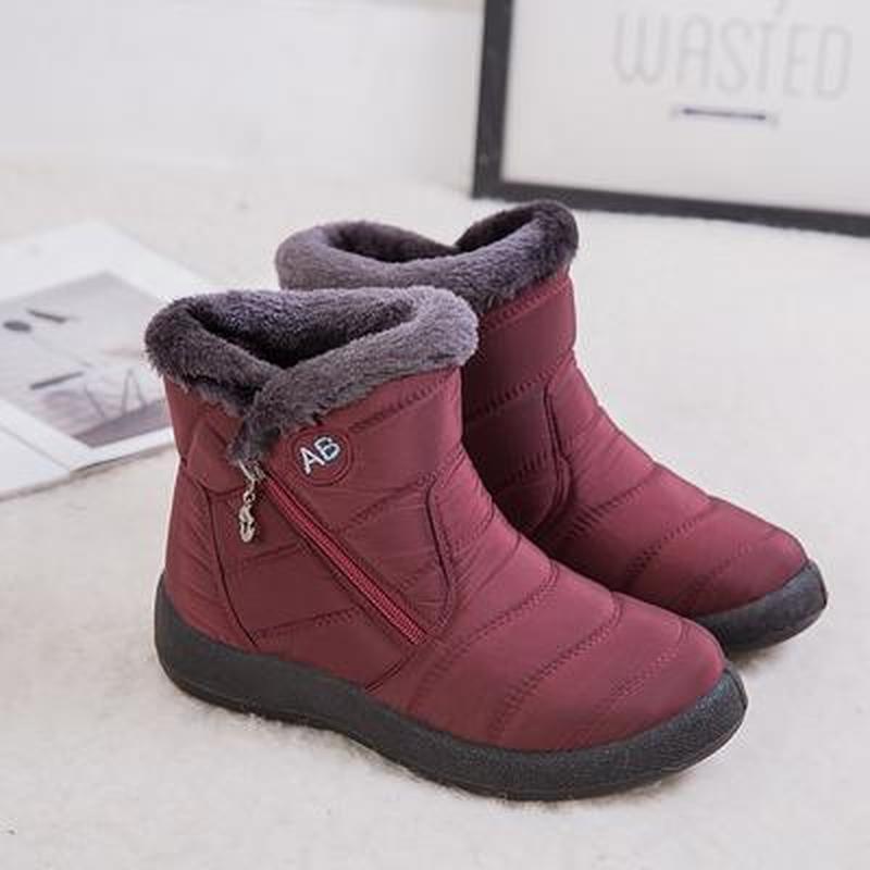 35-43 Women's Warm and Waterproof Cotton Shoes Nylon Snow Boots Winter Ankle Boots Non-slip Short Boots