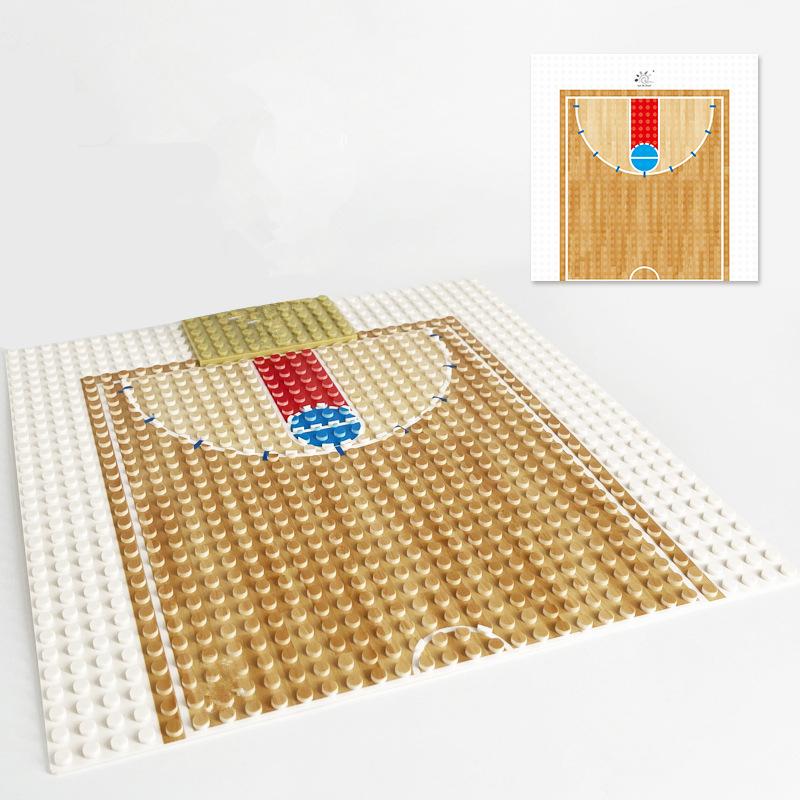 НОВЫЙ Сцена Баскетбольная площадка Кольцо Кампус Клетка Поле для спортивных мероприятий Улица Сообщество Трибуны Здание Блоки Модельные наборы Кирпичики