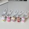 Kawaii Creative Cat Rabbit Bear Keychain Pendant Cute Cartoon Phone Camera Hanging Ornaments Backpack Decoration Holiday Gifts