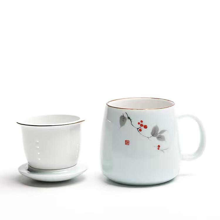 Керамическая чашка для воды, фильтр, чашка для чая, кофейная чашка, креативная кружка, чашка с фильтром, бытовая чашка для чая, одежда для питья