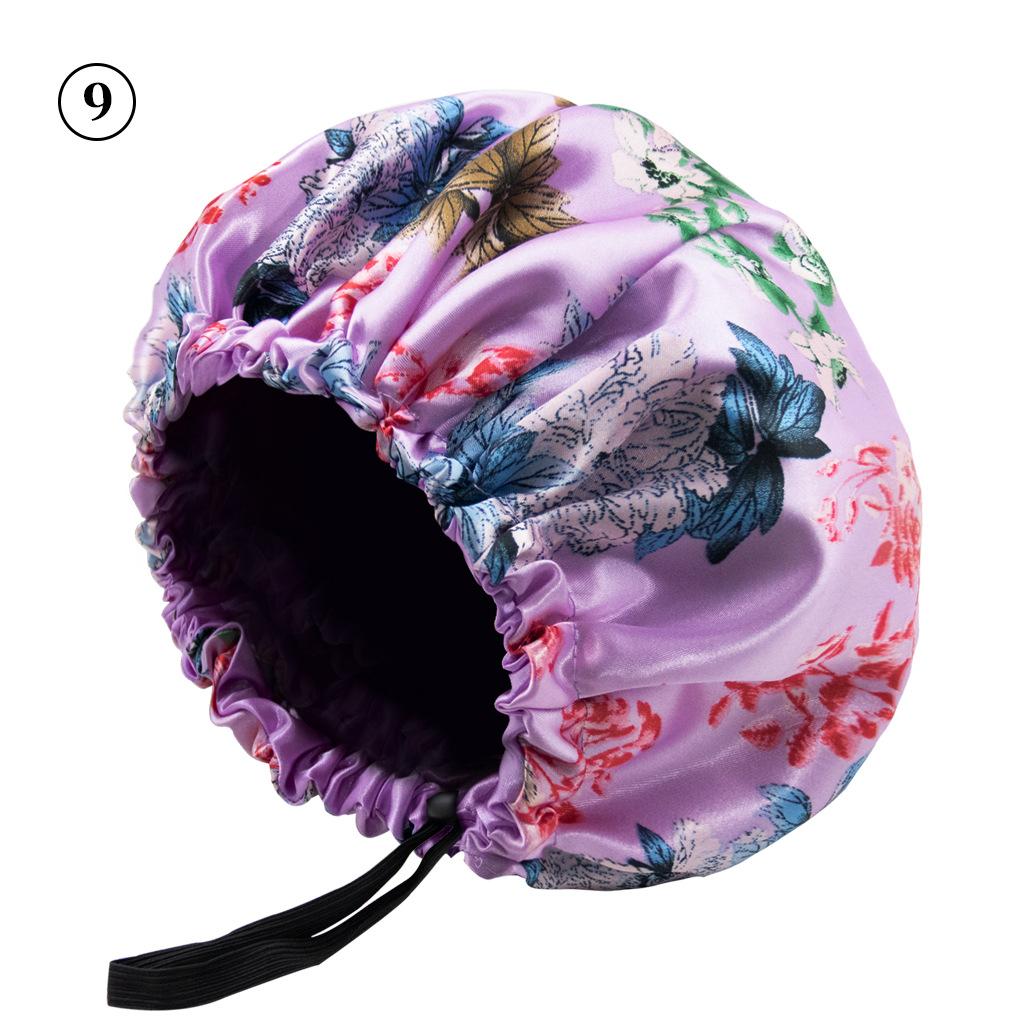 Мягкий атласный чепчик для волос для женщин и девочек, шелковая шапочка для сна, душа, мытья лица, салона