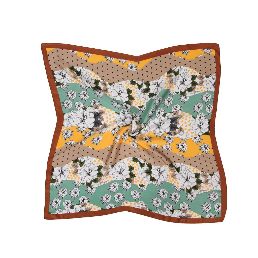 70 * 70 Солнцезащитный маленький квадратный шарф с большим принтом, женский шелковый шарф, тонкий легкий солнцезащитный шарф, повязка на голову