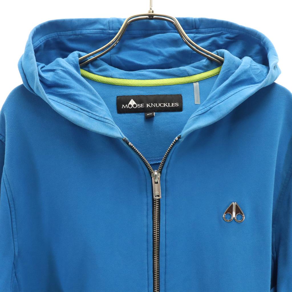 MOOSE KNUCKLES Сделано в Португалии Свитшот с длинным рукавом Толстовка на молнии M светло-голубая Мужская Б/у