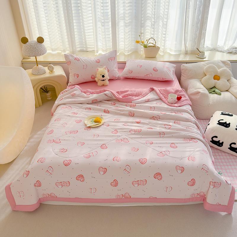 Ультрамягкое летнее охлаждающее одеяло — легкое, дышащее и приятное для кожи с тисненым цветочным принтом для всех сезонов — идеально для спальни