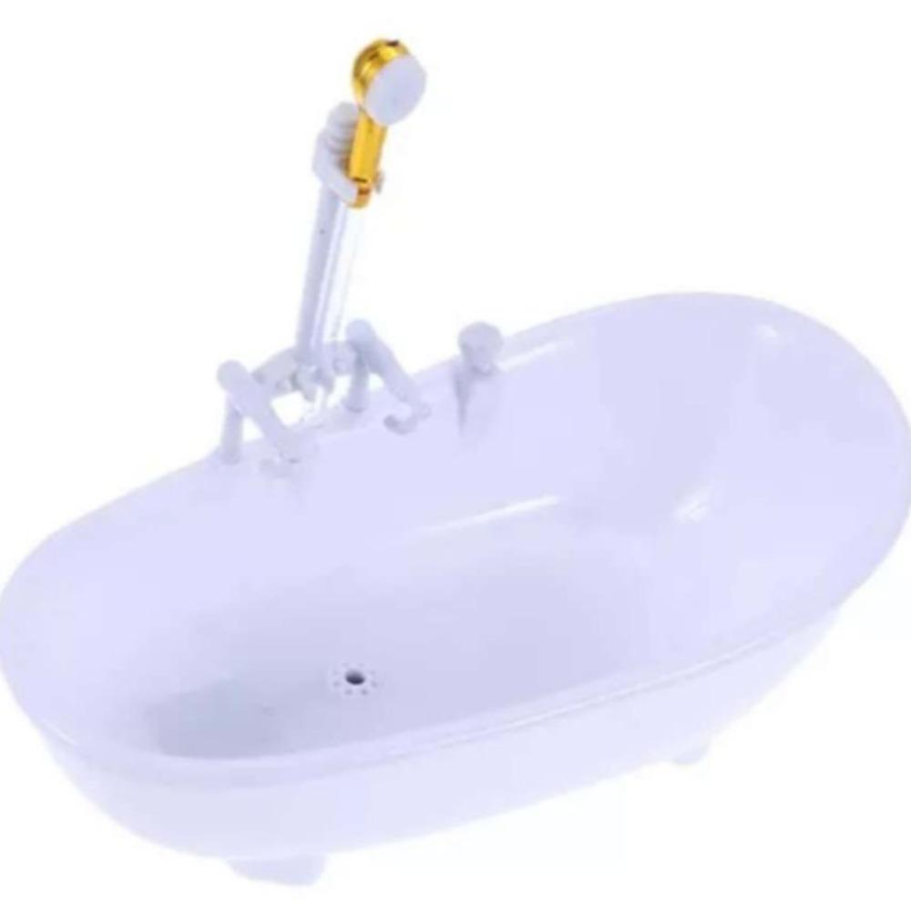 Pretend Toy Electric Bathtub Playing House Mini Bathroom Tub Kids Bathing Toys Children Gift
