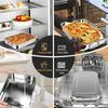 J1UL1N 15.3"X 11" Stainless Steel Roasting Pans, Rectangular Lasagna Pan With Handles Heavy Duty, For Turkey Chicken, Silver