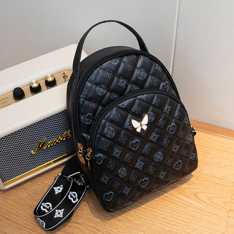 Премиальный рюкзак с принтом ромба, женская сумка, многофункциональная школьная сумка, повседневный рюкзак большой вместимости