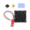 Brushless CPU Cooling Fan With Aluminum Heatsink Silicone Pad Heat Dissipation Fan For RPI 4B/3B+ Development Board
