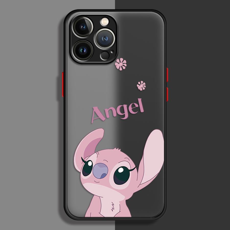 Stitch Angel Back Phone Cover Case for iPhone 17 Pro Max 12 XS XR 17e Air 7 8 SE 11 14 16 Plus 13 Mini 15