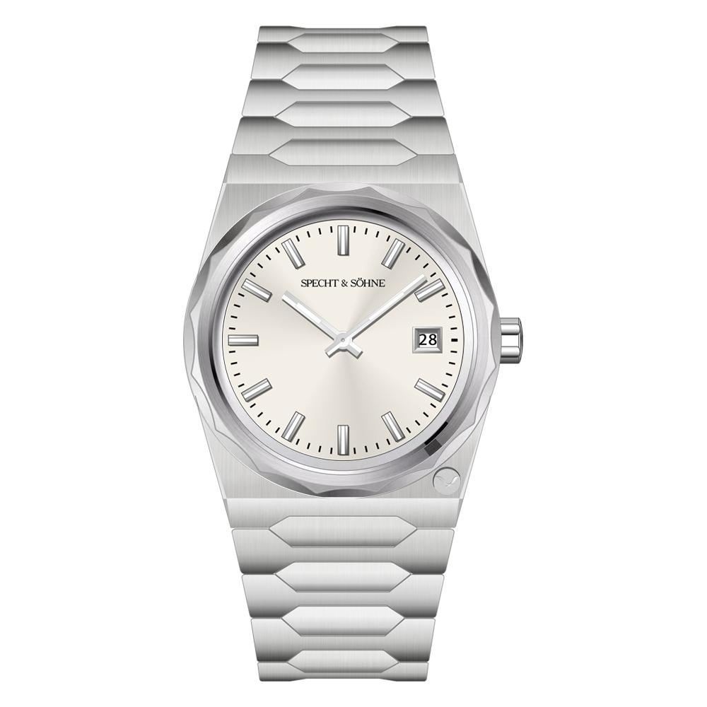 New Specht&Sohne Luxury Quartz Watch For Men Super Slim Stainless Steel Sapphire Crystal 50M Waterproof Classic Watch 37MM