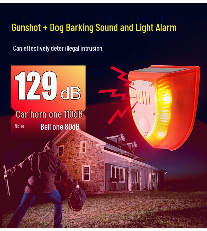 Солнечный инфракрасный датчик движения с сигнализацией и отпугивателем животных